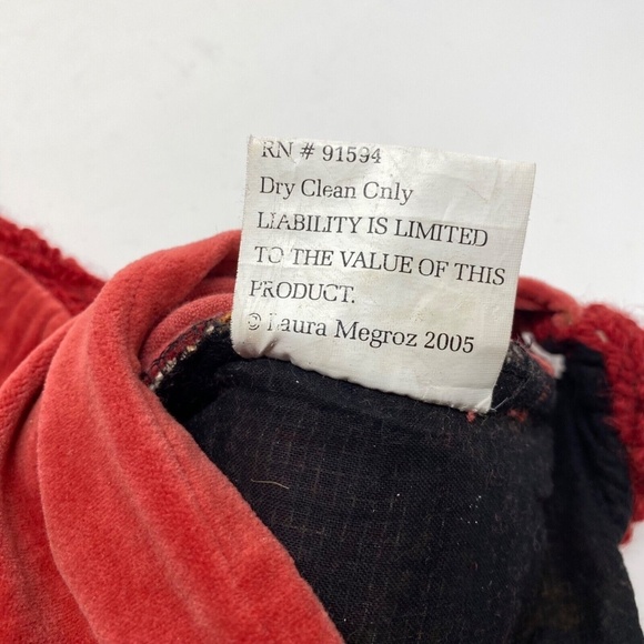 Laura Megroz Christmas Tree Wool Hook Christmas Stocking Handmade 9"x20 2003 - Picture 8 of 8